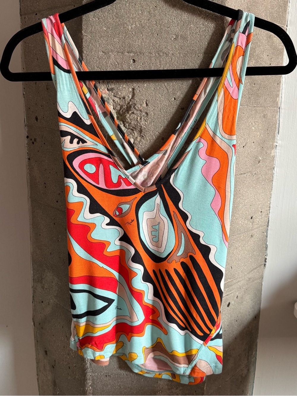 Emilio Pucci Colorful Abstract Women's Top M